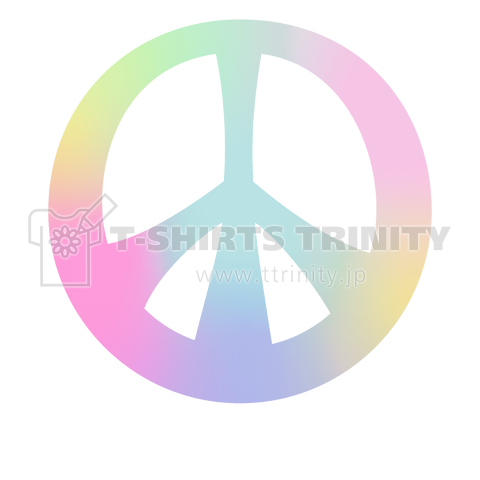 七色ピースマーク Rainbow color peace symbol