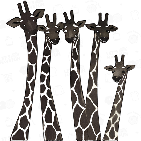 キリンの家族 Giraffe family