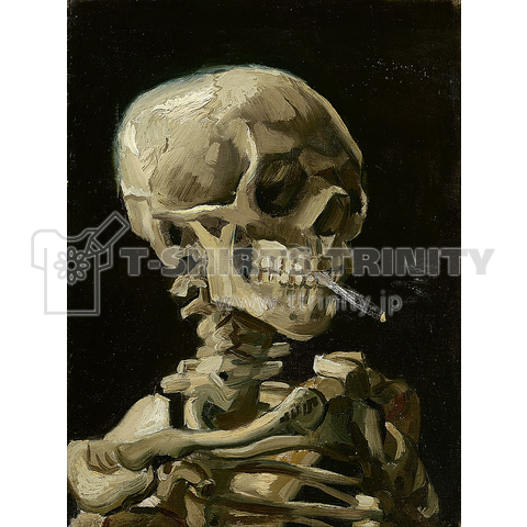 フィンセント・ファン・ゴッホ 「火のついたタバコをくわえた骸骨」(1886)/両面