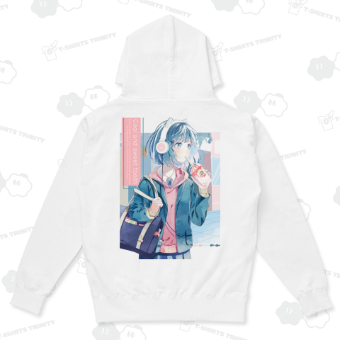 クールな甘党の女の子（パーカー）|デザインTシャツ通販【Tシャツ ...