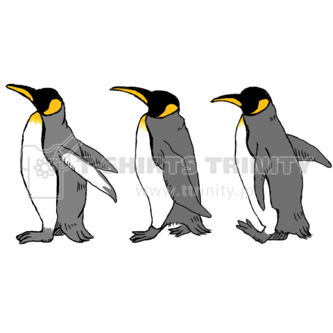 ペンギンの行進 デザインtシャツ通販 Tシャツトリニティ