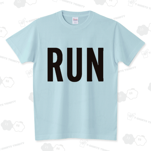 英語「RUN」 スタンダードTシャツ(5.6オンス)