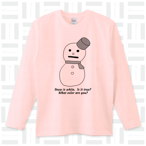 雪だるまの色 ロングTシャツ(5.6オンス)