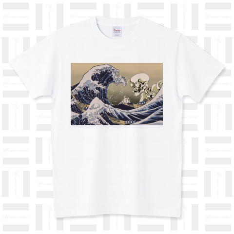 富士山に迫る!(北斎と歌川国芳模写)（Tシャツ）|デザインTシャツ通販 ...