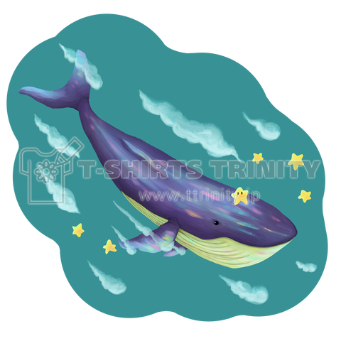 星と泳ぐシロナガスクジラ