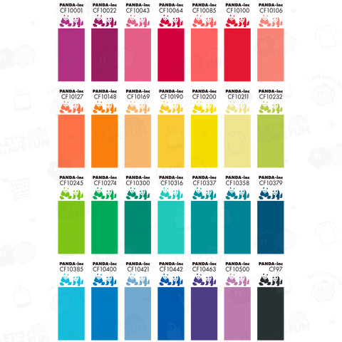 PANDA-inkのカラーチップ[A]