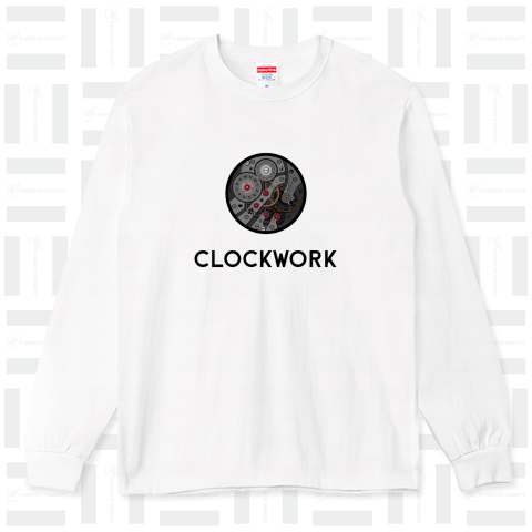 時計仕掛けのイラストとCLOCKWORKロゴ