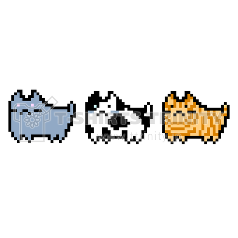 ぽちゃかわ3兄弟【ドット絵】