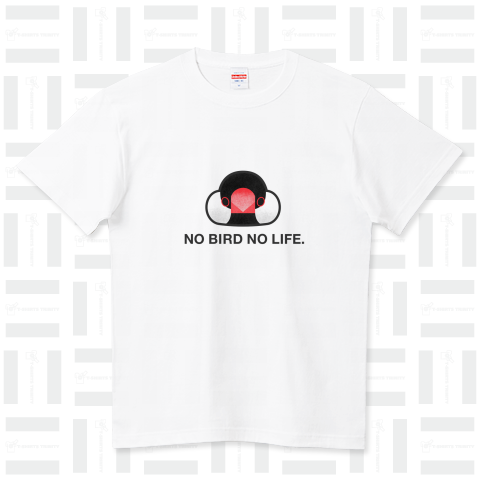 NO BIRD NO LIFE 桜文鳥 ハイクオリティーTシャツ(5.6オンス)