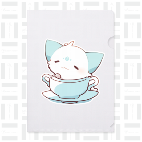 ひとやすみの水色猫【文字ナシ】