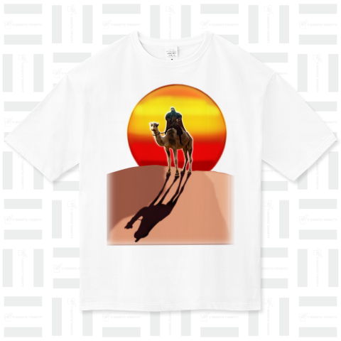 camel rider _ red sun