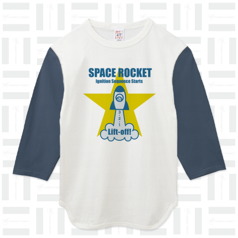宇宙ロケット ハイグレードベースボールTシャツ(6.2オンス)