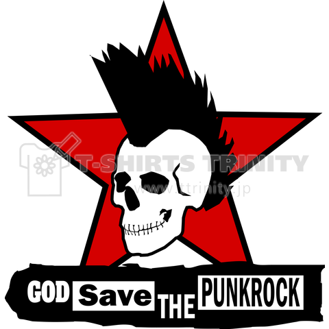 god save the punkrock ドクロ スター