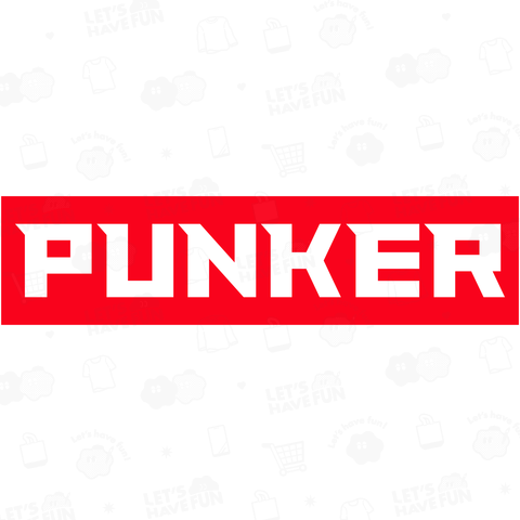 ステッカーPUNKER レッド