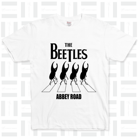 THE BEETLES(黒) ベーシックTシャツ(5.0オンス)
