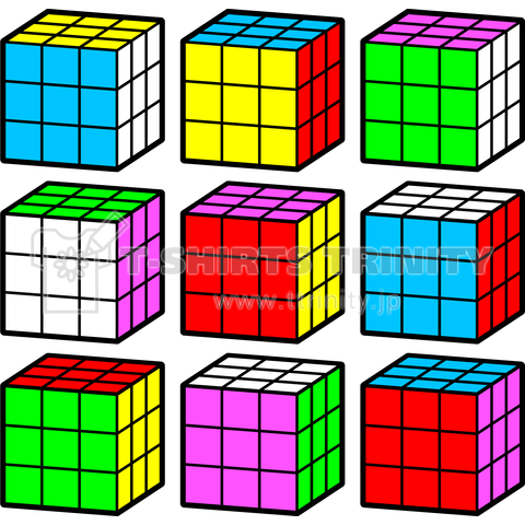 Rainbow Cube デザインtシャツ通販 Tシャツトリニティ