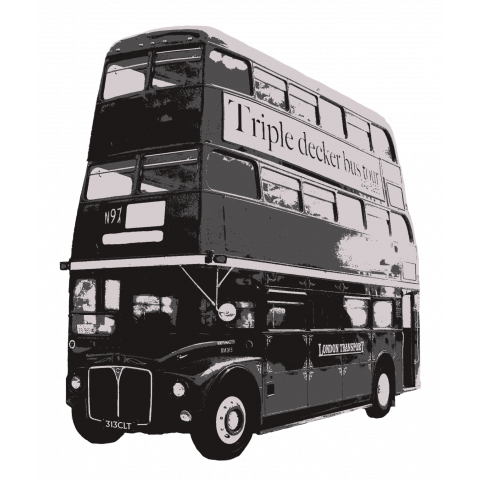 Triple decker bus