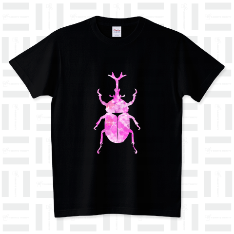 桜のカブトムシTシャツ