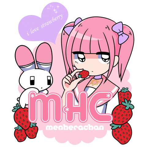 I love strawberry(白地用)