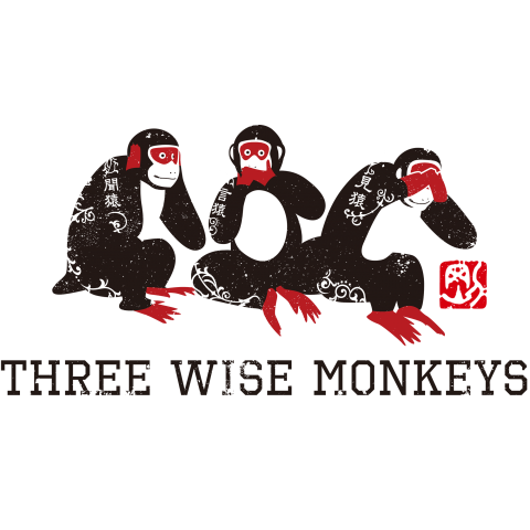三猿 両面 デザインtシャツ通販 Tシャツトリニティ