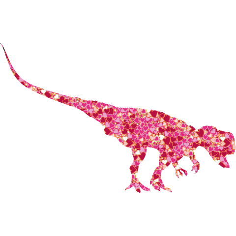 恐竜Tシャツ - ハートのティラノサウルス