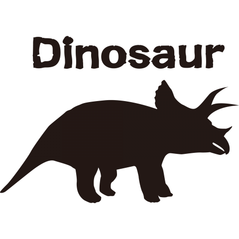 ダイナソウ恐竜Tシャツ - トリケラトプス