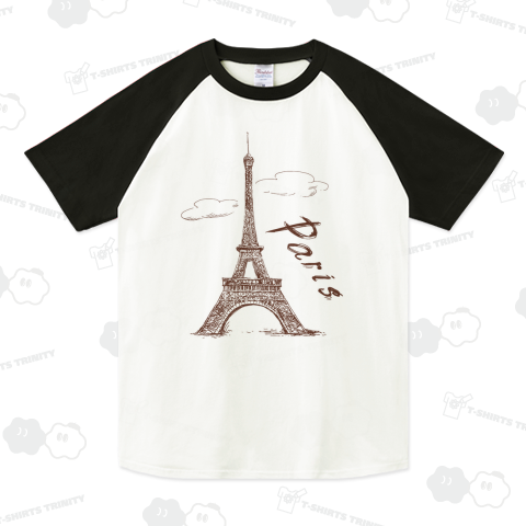 Eiffel Tower ・エッフェル塔   <パリ フランス 風景 絵 アート art イラスト 女性 子供>