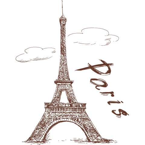 Eiffel Tower エッフェル塔 パリ フランス 風景 絵 アート Art イラスト 女性 子供 デザインtシャツ通販 Tシャツトリニティ