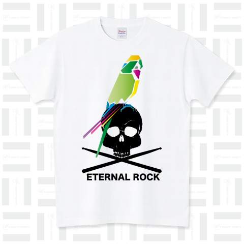 エターナルロック - インコとスカルTシャツ
