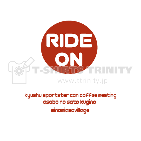 九州CCM2019 Tシャツ RIDE ON #2