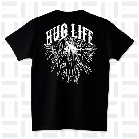 HUG LIFE コウモリラン 白プリント