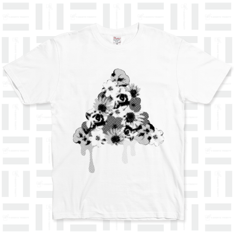 ▲×flower (monotone)