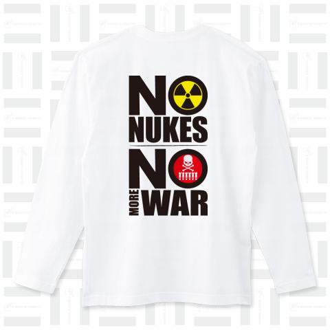 R&R logo/NO NUKES NO MORE WAR 2（ロングTシャツ）|デザインTシャツ