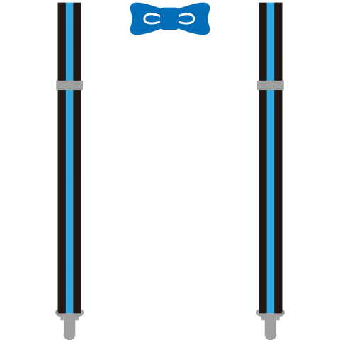 サスペンダーブルー