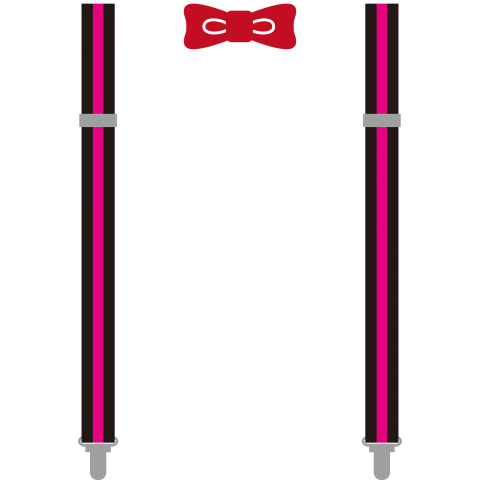 サスペンダーピンク