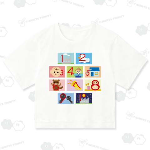 すうじのうた(レディースオーバーTシャツ)|デザインTシャツ すうじのうた(レディースオーバーTシャツ)|デザインTシャツ