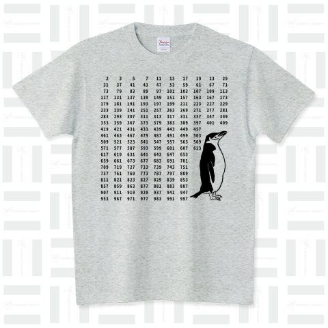 ペンギンと素数 スタンダードTシャツ(5.6オンス)