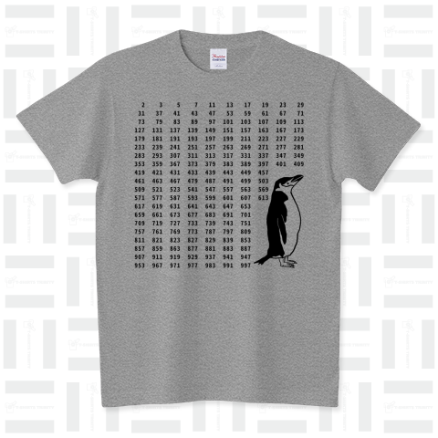 ペンギンと素数 スタンダードTシャツ(5.6オンス)