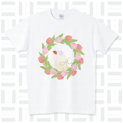 花と小鳥 スタンダードTシャツ(5.6オンス)