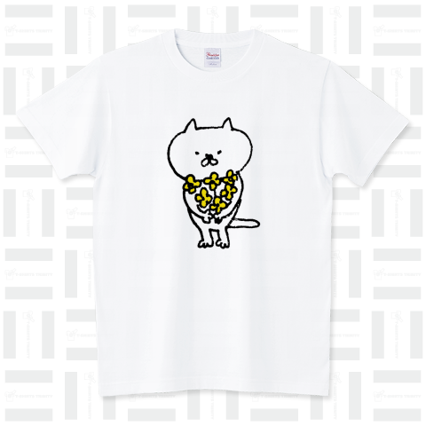 花束を持った猫 スタンダードTシャツ(5.6オンス)