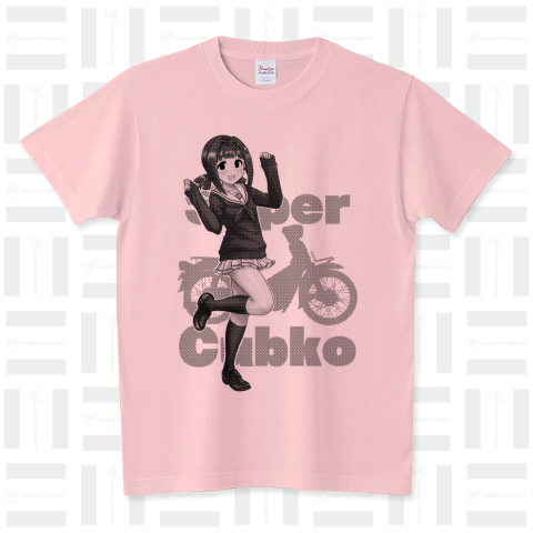 スーパーカブ子 モノクロドット スタンダードTシャツ(5.6オンス)