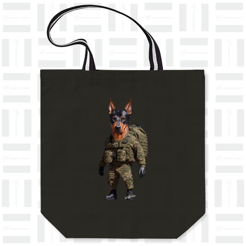 Doberman Pinscher soldier