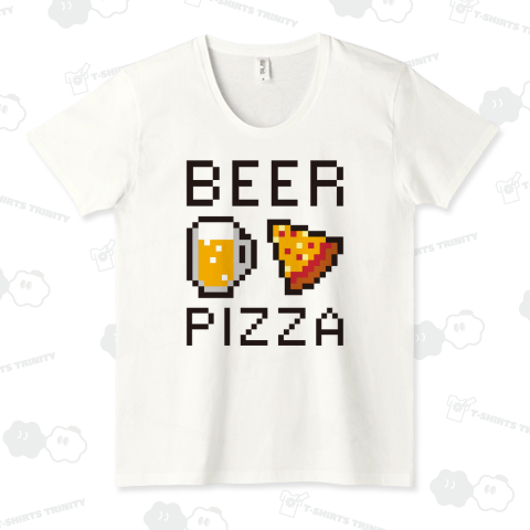 ドット絵 ビールとピザ