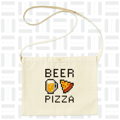 ドット絵 ビールとピザ