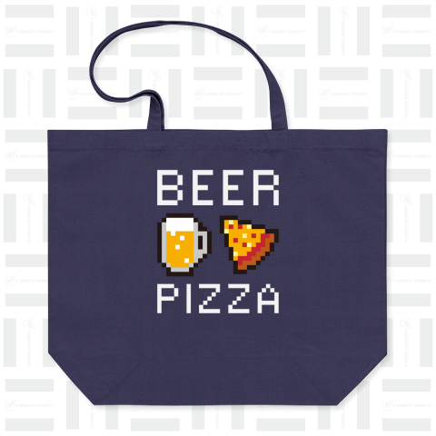 ドット絵 ビールとピザ