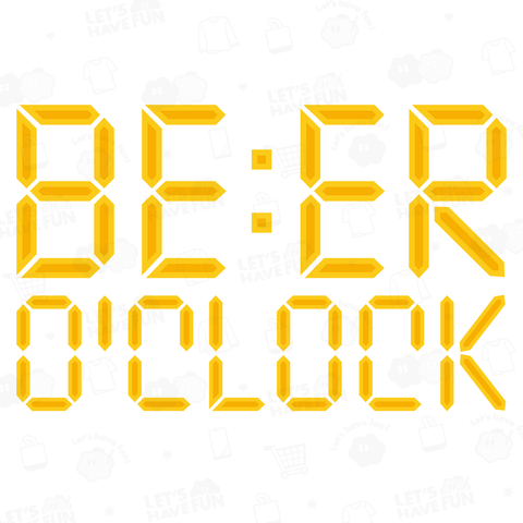 BEER O'CLOCK ビールの時間です イエロー文字