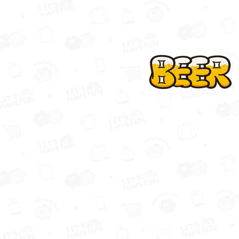 BEER かわいいロゴ 胸ワンポイント