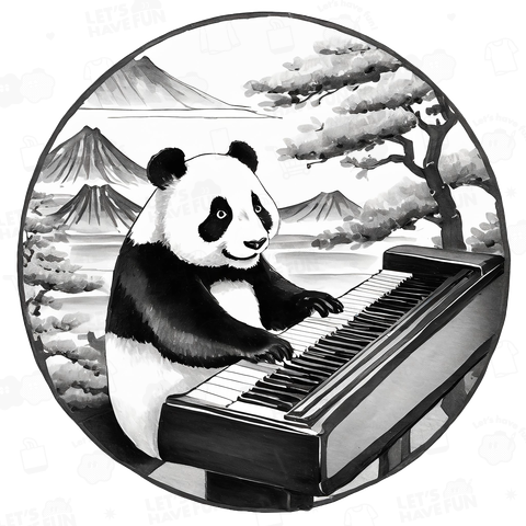 ピアノを演奏するパンダ