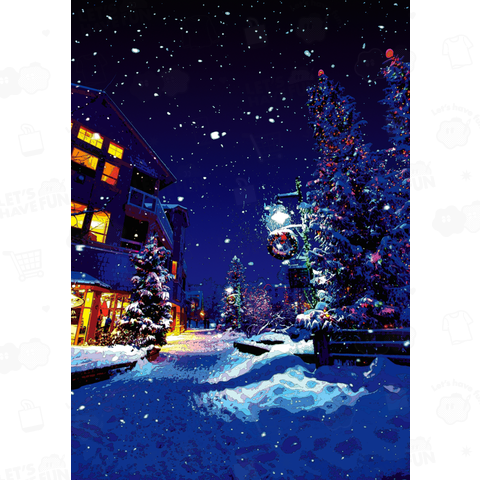 カナダ 雪夜のクリスマス【作品No.541】