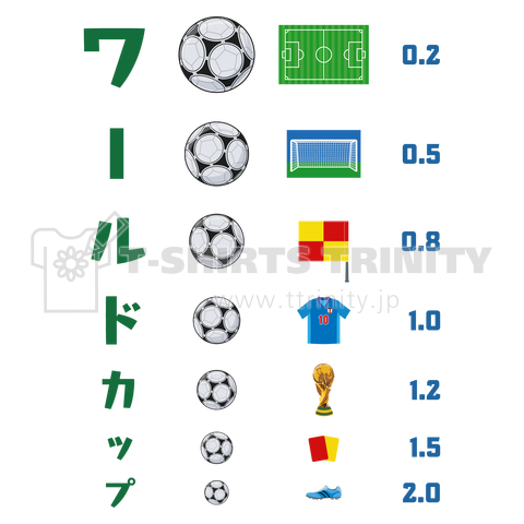 [★バック] ワールドカップ【視力検査表】